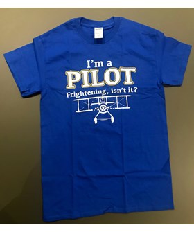 تیشرت I am a pilot Blue -Size S