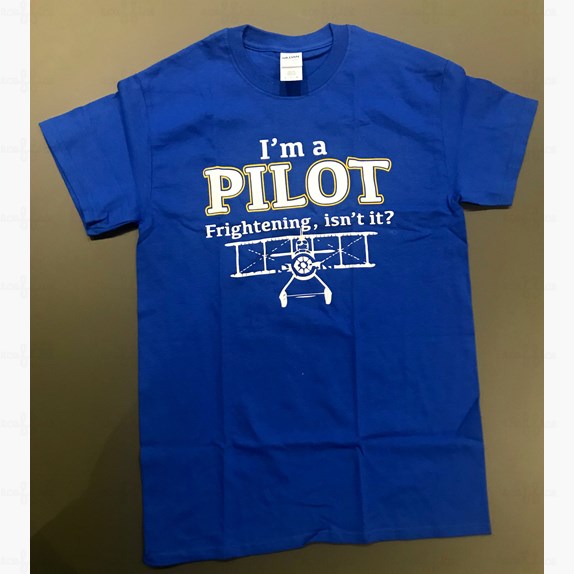 تیشرت I am a pilot Blue -Size S